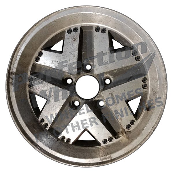 Perfection Wheel® - 15 x 6 5-Spoke Medium Metallic Charcoal Machine Texture Alloy Factory Wheel (Refinished)