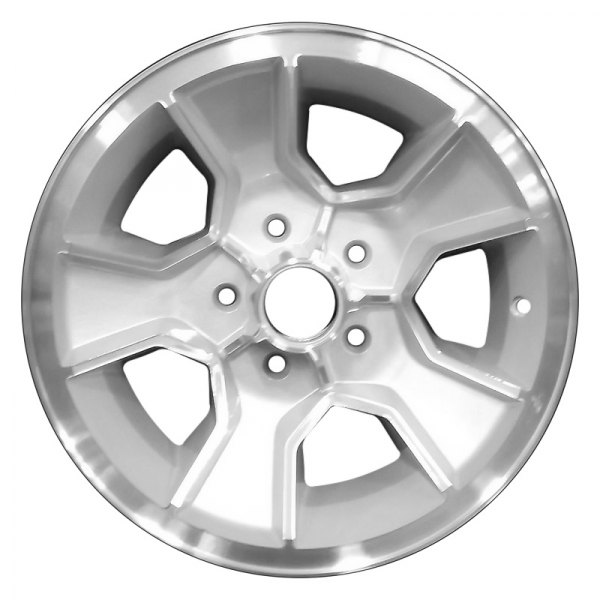 Perfection Wheel® - 15 x 7 5-Spoke Fine Metallic Silver Machine Texture Alloy Factory Wheel (Refinished)