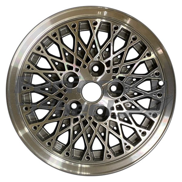 Perfection Wheel® - 15 x 6 Spider-Spoke Medium Metallic Charcoal Machine Texture Alloy Factory Wheel (Refinished)