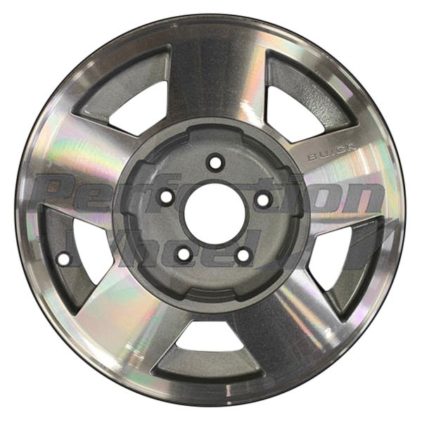 Perfection Wheel® - 15 x 6 5-Spoke Brown Metallic Charcoal Machine Texture Alloy Factory Wheel (Refinished)