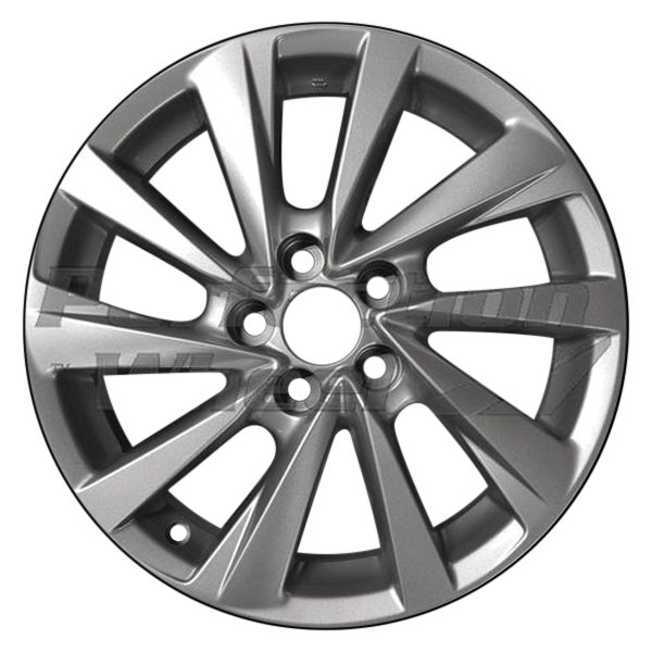 Perfection Wheel® - 17 x 7.5 Double 5-Spoke Medium Sparkle Silver Full Face Alloy Factory Wheel (Refinished)