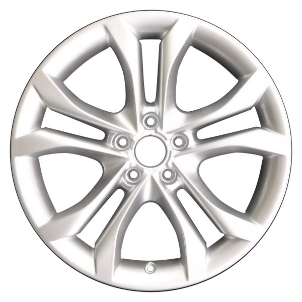 Perfection Wheel® - 18 x 9 Double 5-Spoke Fine Bright Silver Full Face Alloy Factory Wheel (Refinished)