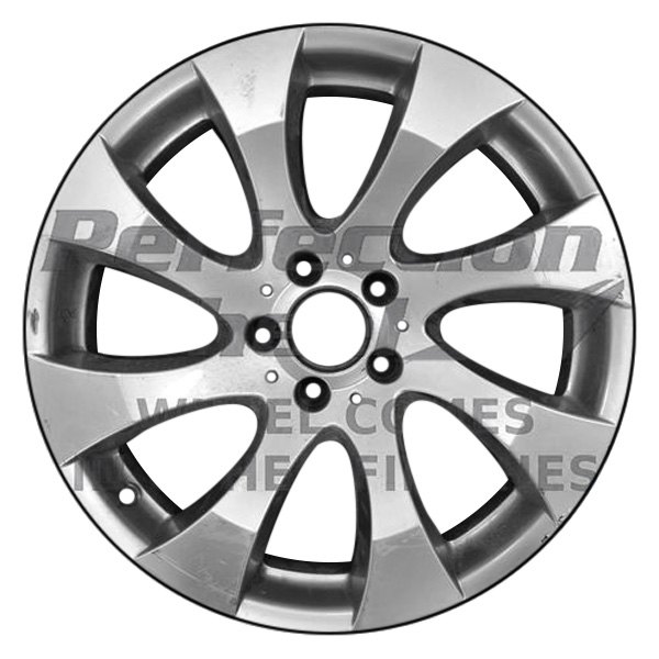Perfection Wheel® - 18 x 8.5 8 Spiral-Spoke Hyper Bright Mirror Silver Full Face Alloy Factory Wheel (Refinished)