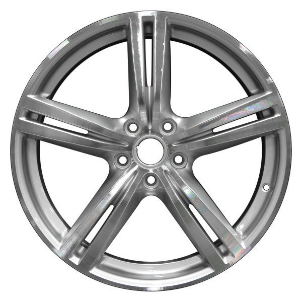 Perfection Wheel® - 19 x 9.5 Double 5-Spoke Fine Bright Silver Machined Bright Alloy Factory Wheel (Refinished)