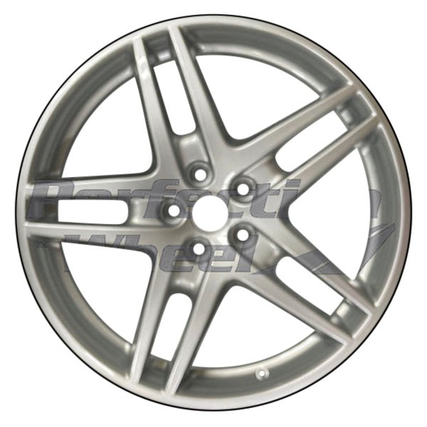 Perfection Wheel® - 19 x 7.5 Double 5-Spoke Fine Bright Silver Full Face Alloy Factory Wheel (Refinished)
