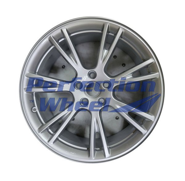 Perfection Wheel® - 19 x 9.5 7 Double-Spoke Bright Fine Silver Full Face PIB Alloy Factory Wheel (Refinished)