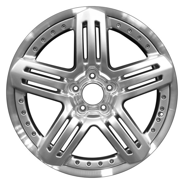 Perfection Wheel® - 20 x 8.5 Triple 5-Spoke Hyper Bright Mirror Silver Flange Cut Alloy Factory Wheel (Refinished)