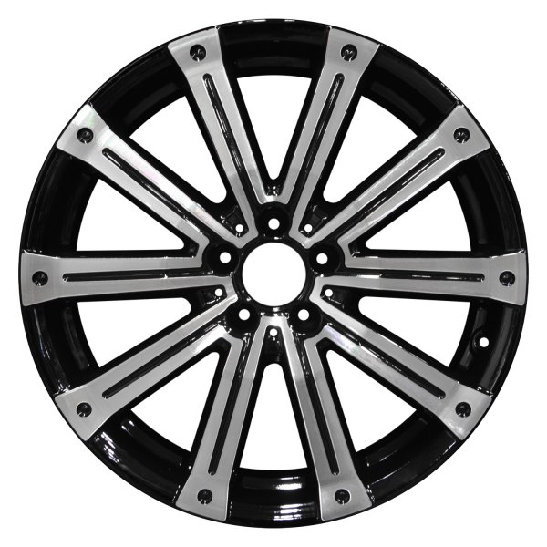 Perfection Wheel® - 20 x 8.5 10 I-Spoke Black Machined Bright Alloy Factory Wheel (Refinished)