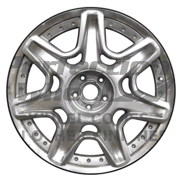 Perfection Wheel® - 20 x 9 7 V-Spoke Hyper Bright Mirror Silver Flange Cut Alloy Factory Wheel (Refinished)