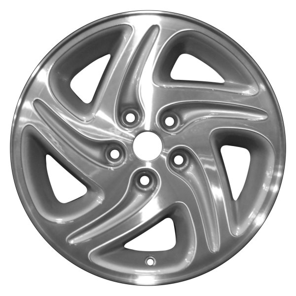 Perfection Wheel® - 16 x 7 5 Spiral-Spoke Fine Metallic Silver Machined Alloy Factory Wheel (Refinished)