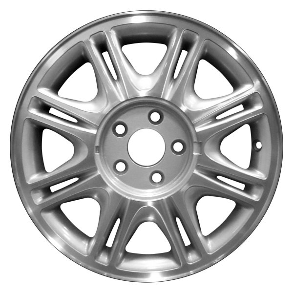 Perfection Wheel® - 15 x 6 8 V-Spoke Sparkle Silver Machined Alloy Factory Wheel (Refinished)