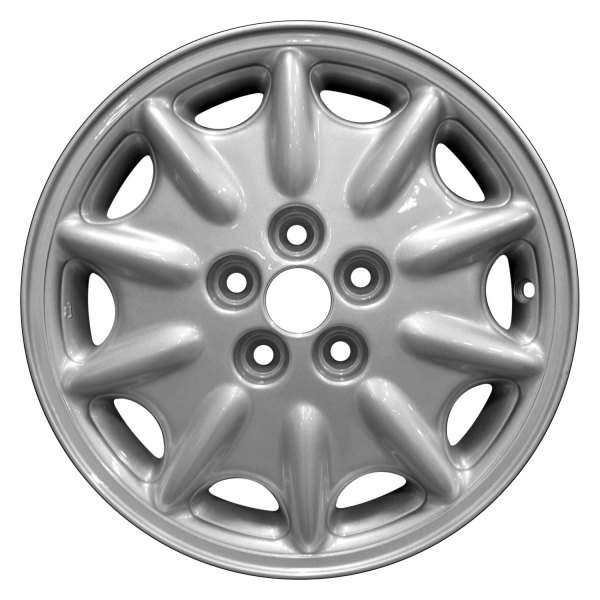 Perfection Wheel® - 15 x 6 10-Slot Sparkle Silver Full Face Alloy Factory Wheel (Refinished)