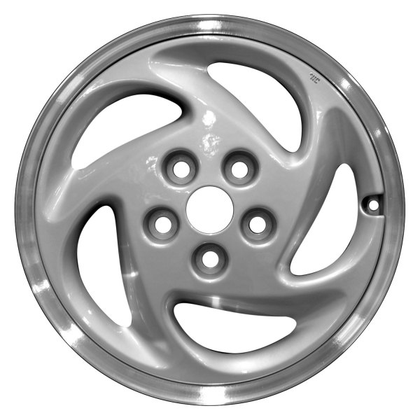 Perfection Wheel® - 16 x 6 5 Spiral-Spoke Bright Fine Metallic Silver Flange Cut Alloy Factory Wheel (Refinished)