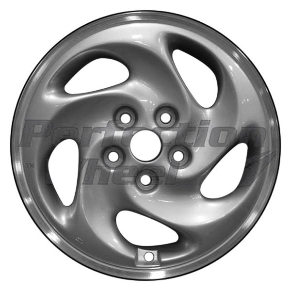 Perfection Wheel® - 16 x 6 5 Spiral-Spoke Fine Sparkle Silver Flange Cut Alloy Factory Wheel (Refinished)