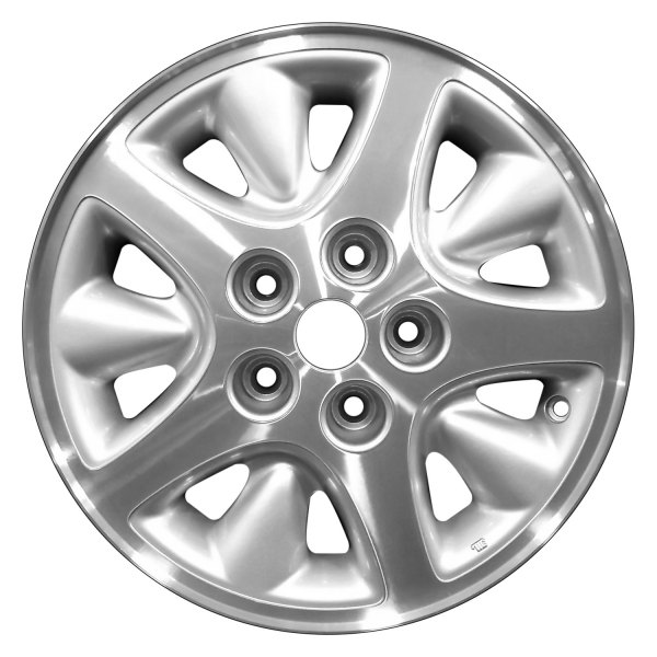 Perfection Wheel® - 15 x 6.5 5 Alternating-Spoke Medium Sparkle Silver Machined Alloy Factory Wheel (Refinished)