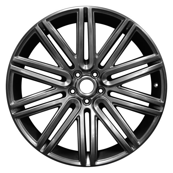 Perfection Wheel® - 21 x 9.5 10 Double I-Spoke Hyper Bright Smoked Silver Full Face Alloy Factory Wheel (Refinished)