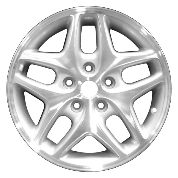 Perfection Wheel® - 16 x 6.5 Double 5-Spoke Medium Sparkle Silver Machined Alloy Factory Wheel (Refinished)