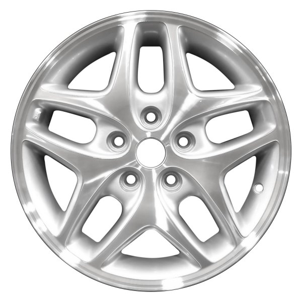 Perfection Wheel® - 16 x 6.5 Double 5-Spoke Medium Sparkle Silver Full Face Alloy Factory Wheel (Refinished)