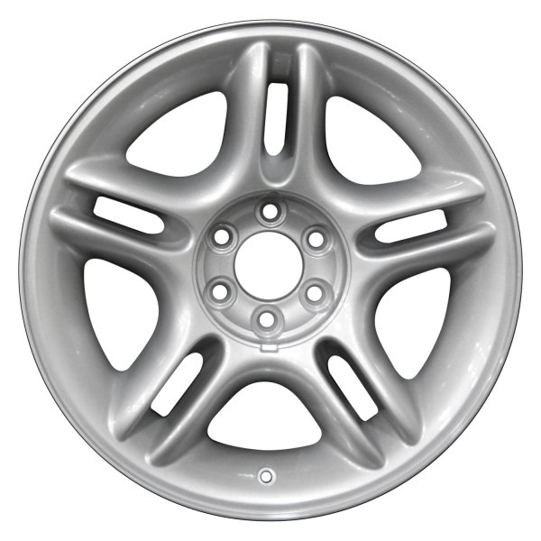 Perfection Wheel® - 17 x 9 Double 5-Spoke Sparkle Silver Full Face Alloy Factory Wheel (Refinished)