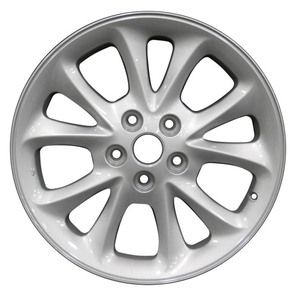 Perfection Wheel® - 17 x 7 5 V-Spoke Sparkle Silver Full Face Alloy Factory Wheel (Refinished)
