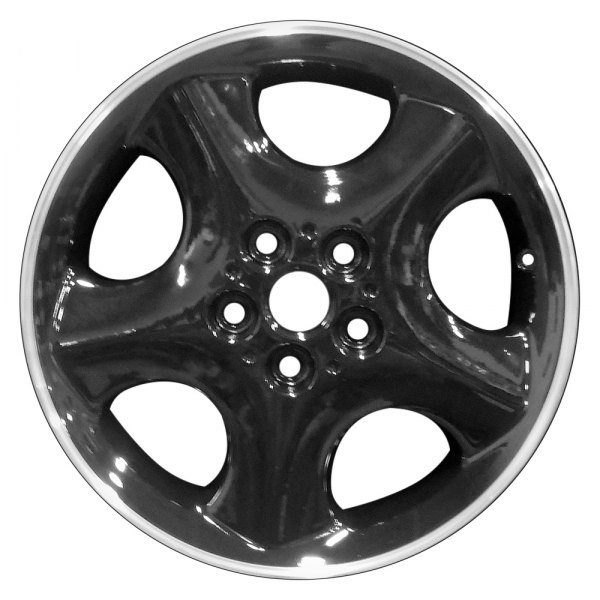 Perfection Wheel® - 17 x 7 5-Spoke Black Lip Cut Alloy Factory Wheel (Refinished)