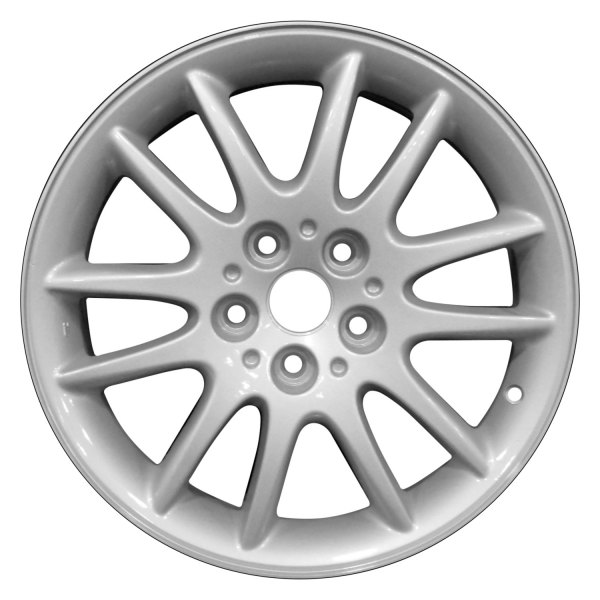 Perfection Wheel® - 17 x 7 6 V-Spoke Sparkle Silver Full Face Alloy Factory Wheel (Refinished)