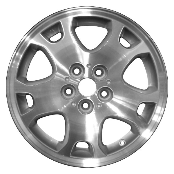 Perfection Wheel® - 15 x 6 Double 5-Spoke Medium Sparkle Silver Machined Alloy Factory Wheel (Refinished)