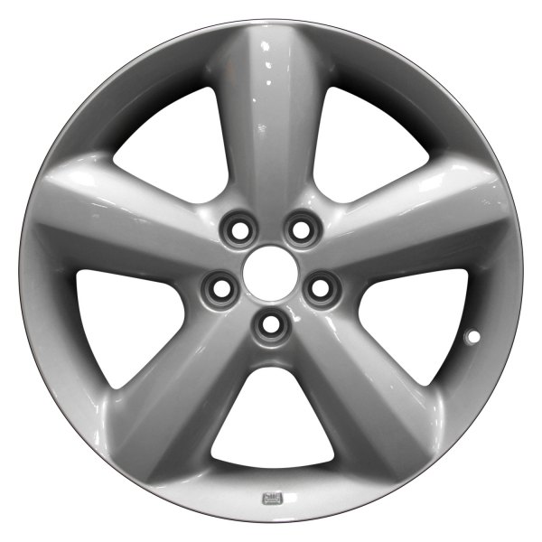 Perfection Wheel® - 17 x 6 5-Spoke Bright Fine Silver Full Face Alloy Factory Wheel (Refinished)