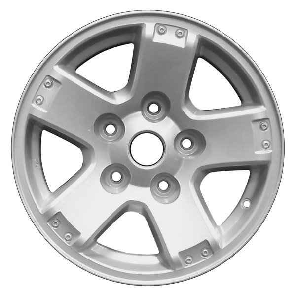 Perfection Wheel® - 16 x 8 5-Spoke Fine Sparkle Silver Full Face Alloy Factory Wheel (Refinished)