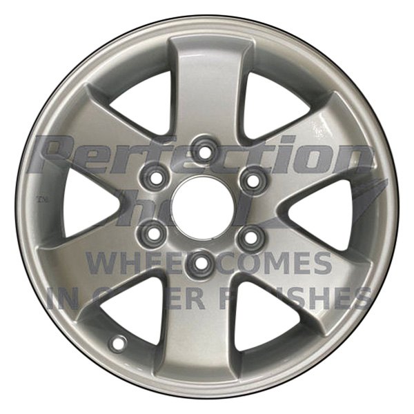 Perfection Wheel® - 16 x 6.5 6 I-Spoke Bright Fine Silver Machined Bright Alloy Factory Wheel (Refinished)