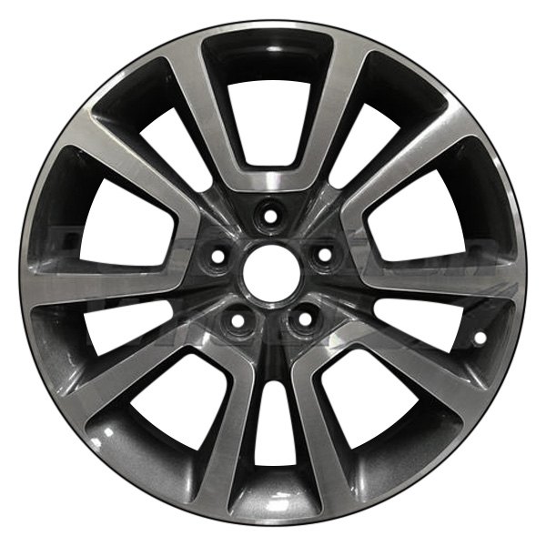 Perfection Wheel® - 18 x 7 5 V-Spoke Dark Sparkle Charcoal Machined Bright Alloy Factory Wheel (Refinished)