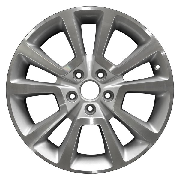 Perfection Wheel® - 18 x 7 5 V-Spoke Bright Medium Silver Machined Bright Alloy Factory Wheel (Refinished)