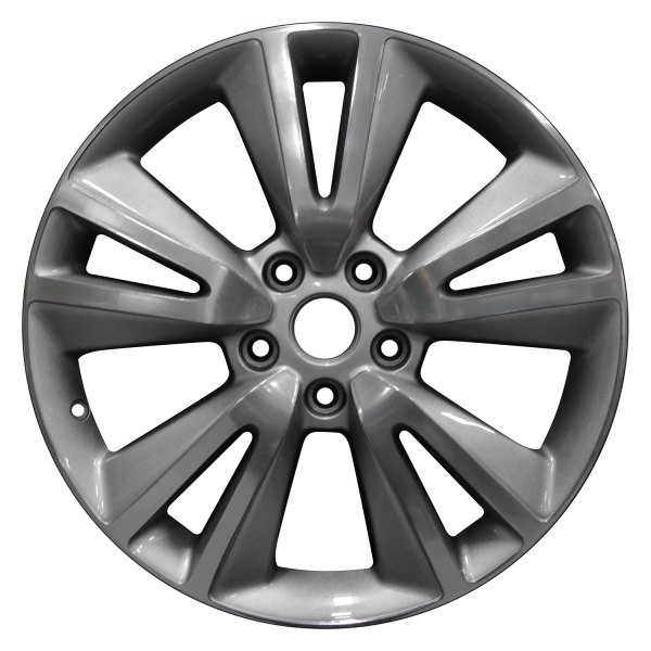 Perfection Wheel® - 20 x 8 5 V-Spoke Black Primer with Fine Bright Silver Polish Alloy Factory Wheel (Refinished)