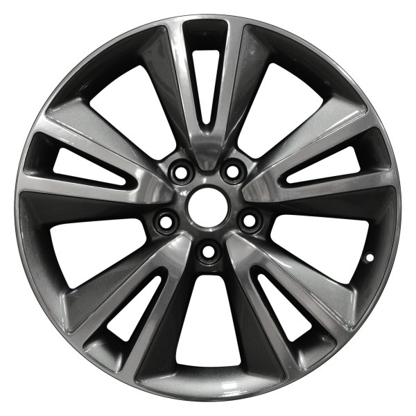 Perfection Wheel® - 20 x 8 5 V-Spoke Black Primer Dark Sparkle Charcoal Polish Alloy Factory Wheel (Refinished)