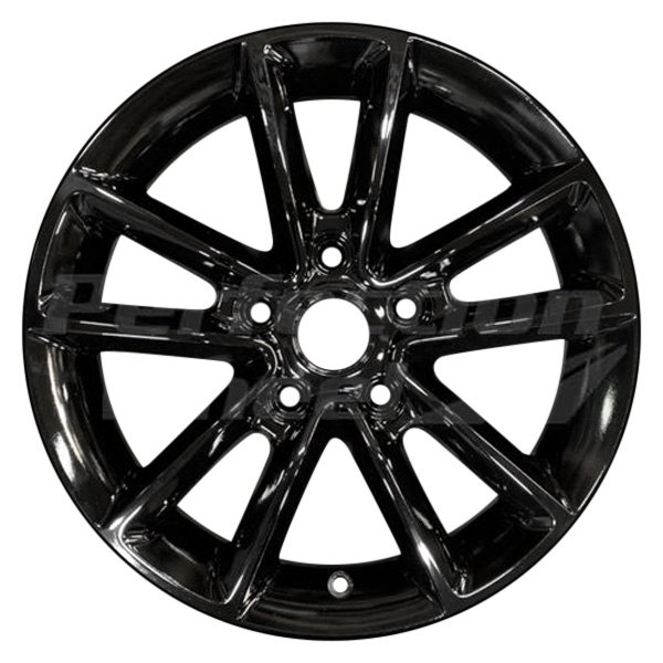Perfection Wheel® - 17 x 6.5 5 V-Spoke Gloss Black Full Face PIB Alloy Factory Wheel (Refinished)
