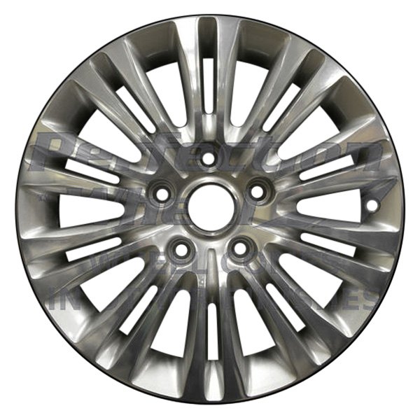 Perfection Wheel® - 17 x 6.5 10 Double I-Spoke Smoked Silver Full Face Alloy Factory Wheel (Refinished)