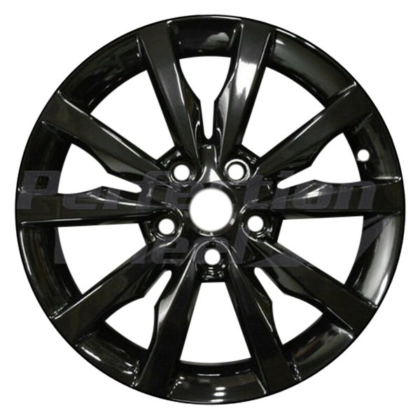 Perfection Wheel® - 18 x 8 5 V-Spoke Gloss Black Full Face PIB Alloy Factory Wheel (Refinished)