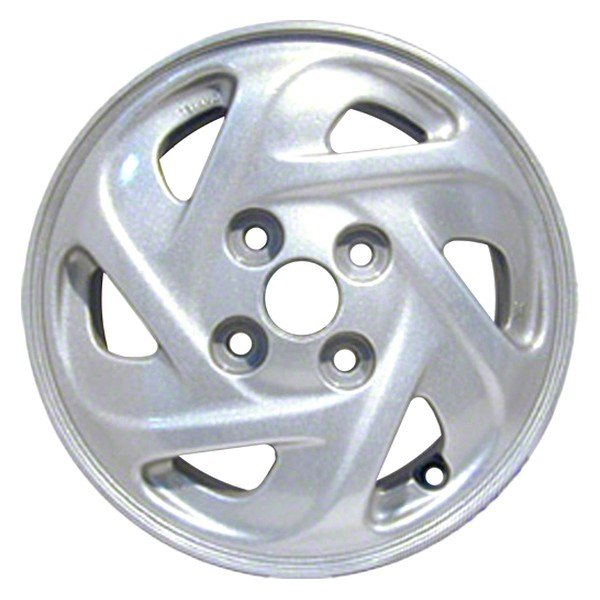 Perfection Wheel® - 13 x 4.5 6 Spiral-Spoke Sparkle Silver Full Face Alloy Factory Wheel (Refinished)