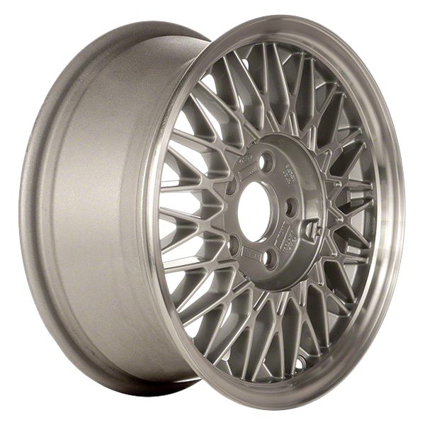 Perfection Wheel® - 15 x 6.5 34 Spider-Spoke Bright Medium Sparkle Silver Flange Cut Alloy Factory Wheel (Refinished)
