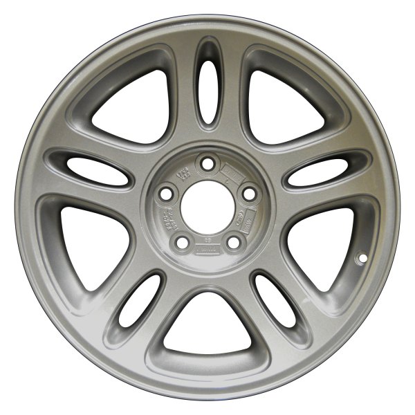 Perfection Wheel® - 17 x 8 Double 5-Spoke Sparkle Silver Full Face Alloy Factory Wheel (Refinished)