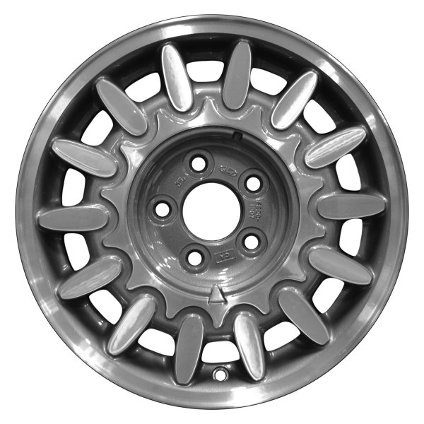 Perfection Wheel® - 15 x 6 14 I-Spoke Medium Metallic Charcoal Machined Alloy Factory Wheel (Refinished)