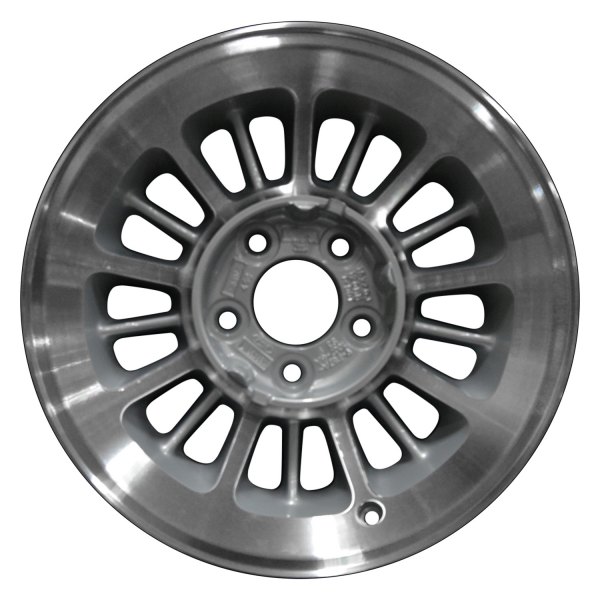 Perfection Wheel® - 15 x 7 18-Slot Fine Metallic Silver Machined Alloy Factory Wheel (Refinished)