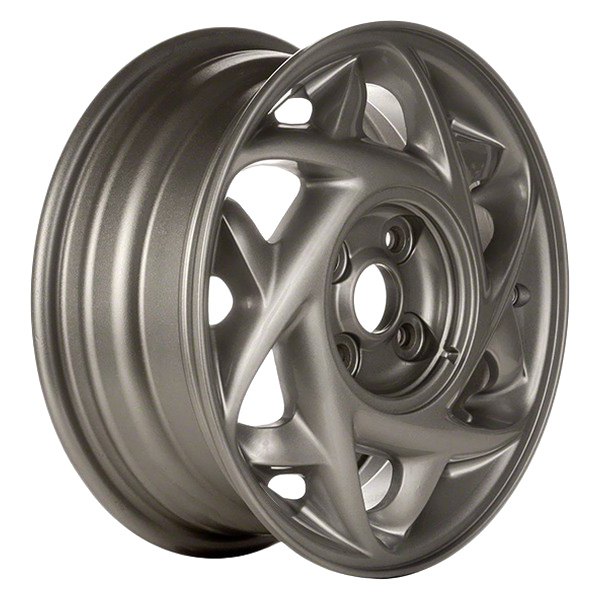 Perfection Wheel® - 14 x 5.5 12-Slot Sparkle Silver Full Face Alloy Factory Wheel (Refinished)