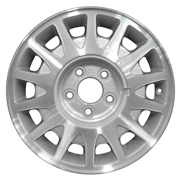 Perfection Wheel® - 15 x 6 14-Slot Sparkle Silver Machined Alloy Factory Wheel (Refinished)