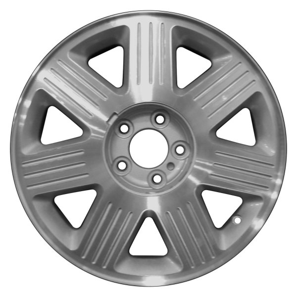 Perfection Wheel® - 17 x 7.5 7 I-Spoke Bright Sparkle Silver Machine Texture Alloy Factory Wheel (Refinished)
