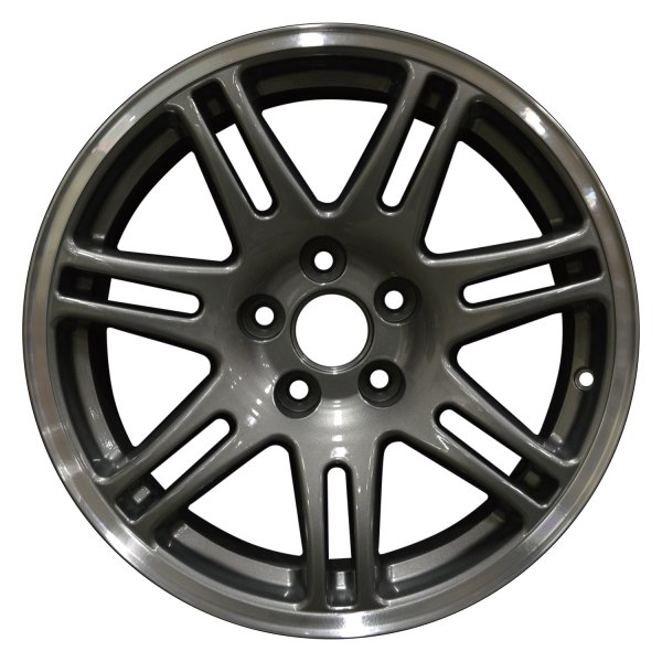 Perfection Wheel® - 17 x 9 7 Double I-Spoke Dark Metallic Charcoal Flange Cut Alloy Factory Wheel (Refinished)