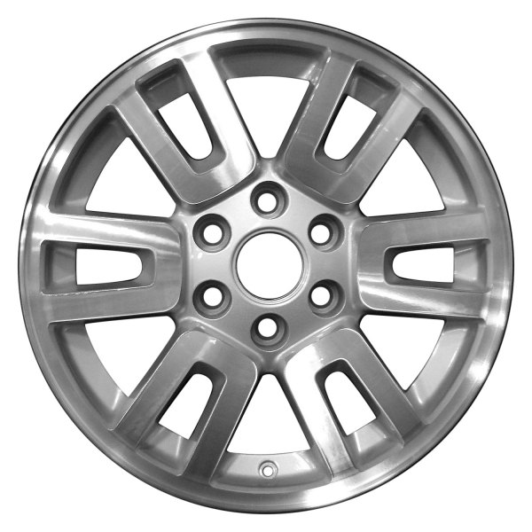 Perfection Wheel® - 18 x 8.5 6 V-Spoke Sparkle Silver Machine Texture Alloy Factory Wheel (Refinished)
