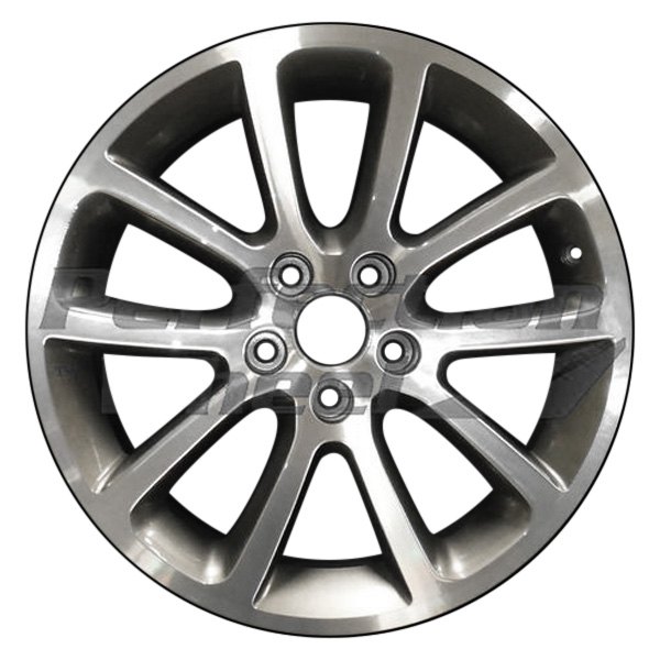 Perfection Wheel® - 18 x 7.5 5 V-Spoke Hyper Bright Smoked Silver Full Face Alloy Factory Wheel (Refinished)
