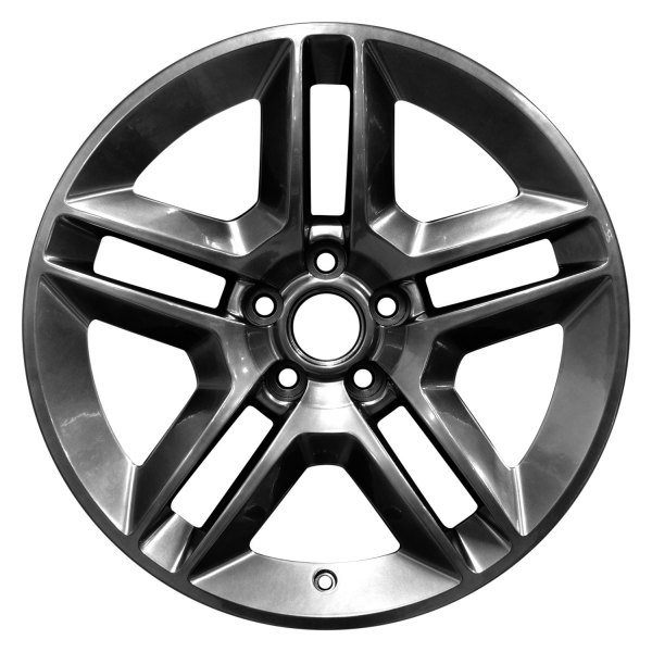 Perfection Wheel® - 18 x 9.5 Double 5-Spoke Hyper Dark Smoked Silver Full Face Alloy Factory Wheel (Refinished)