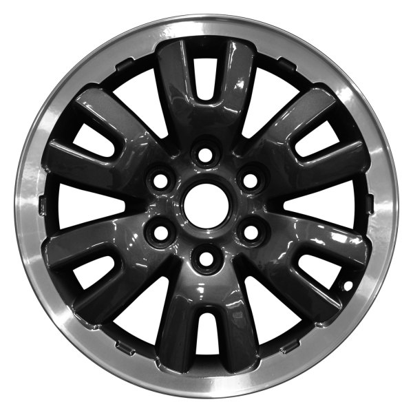 Perfection Wheel® - 17 x 8.5 6 V-Spoke Dark Metallic Charcoal Flange Cut Alloy Factory Wheel (Refinished)